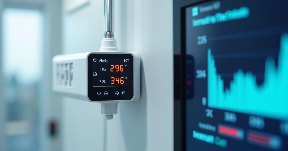 Sensor digital monitora temperatura de equipamento biomédico