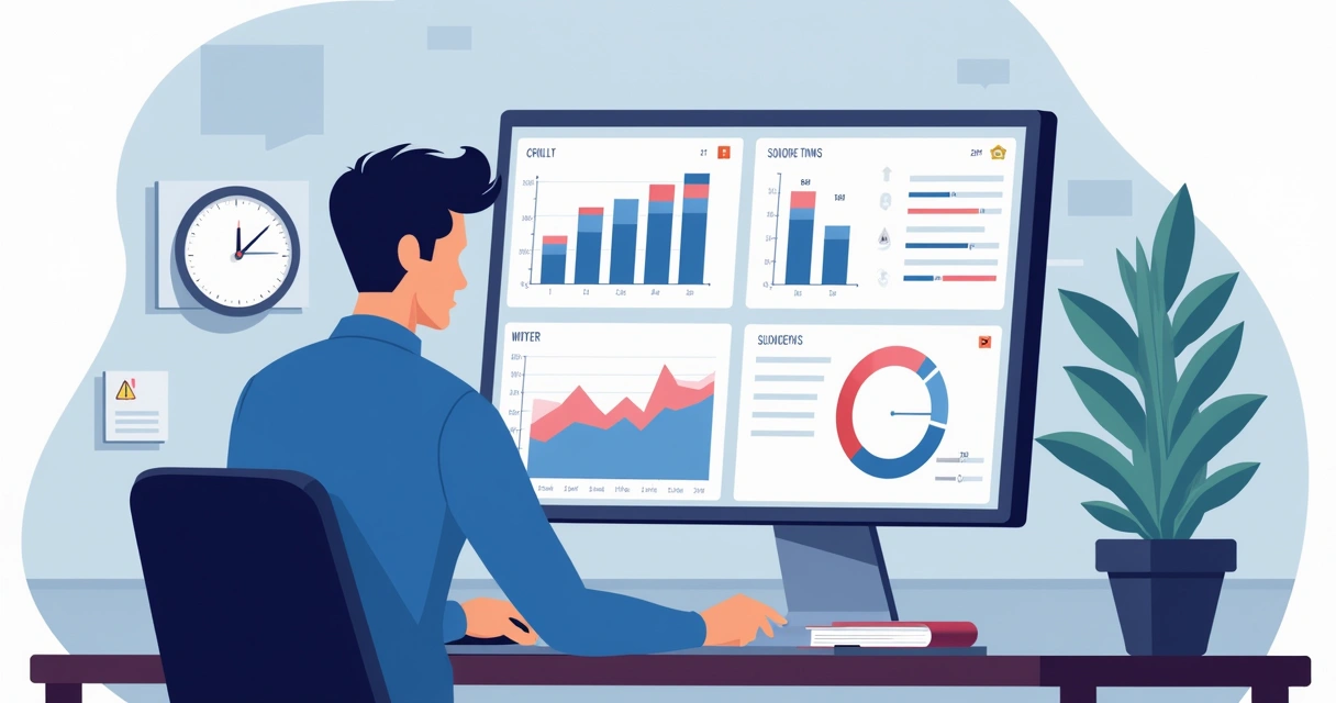 Monitoramento do ticket médio em tela de computador