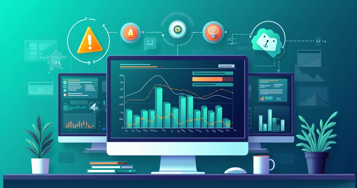 Sistema digital com gráficos de monitoramento e alertas automáticos 