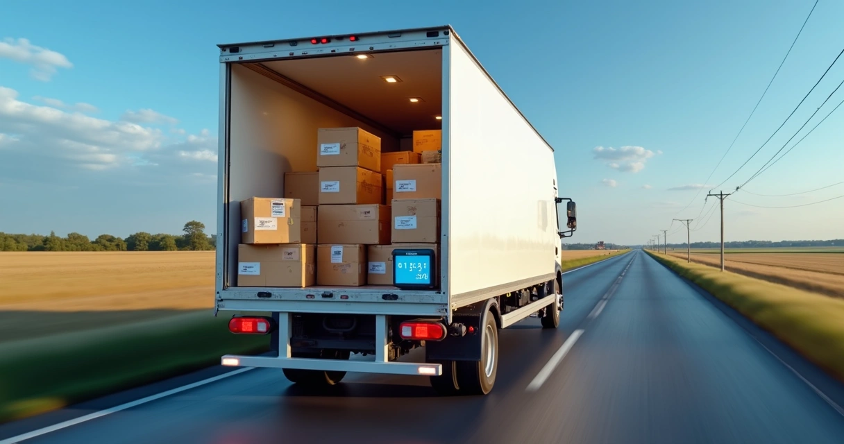 Sensor IoT conectado em caminhão refrigerado