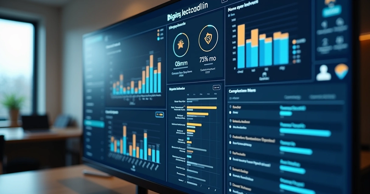 Painel de plataforma mostrando desempenho em treinamento digital. 