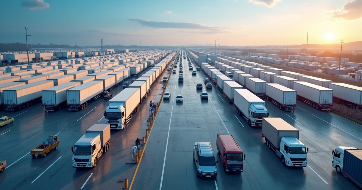 Monitoramento digital de veículos em pátio logístico