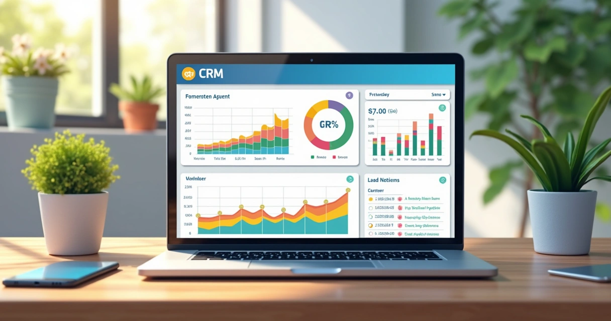 Painel de monitoramento de visitas imobiliárias com gráficos coloridos 