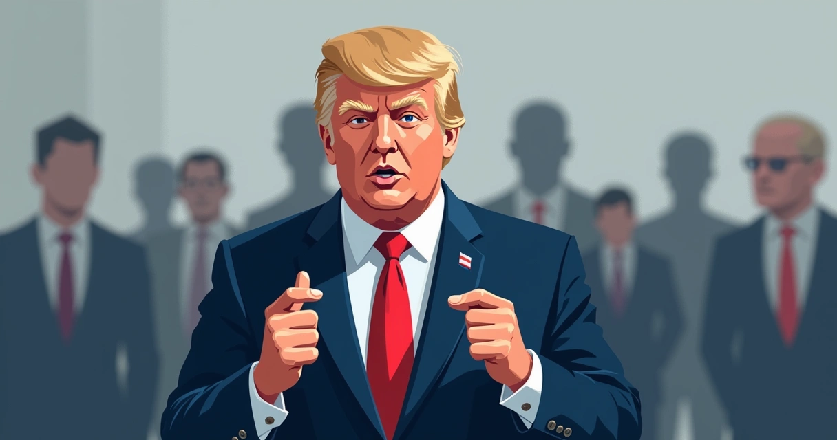 Montagem digital de político com fundo distorcido, imagem desfocada