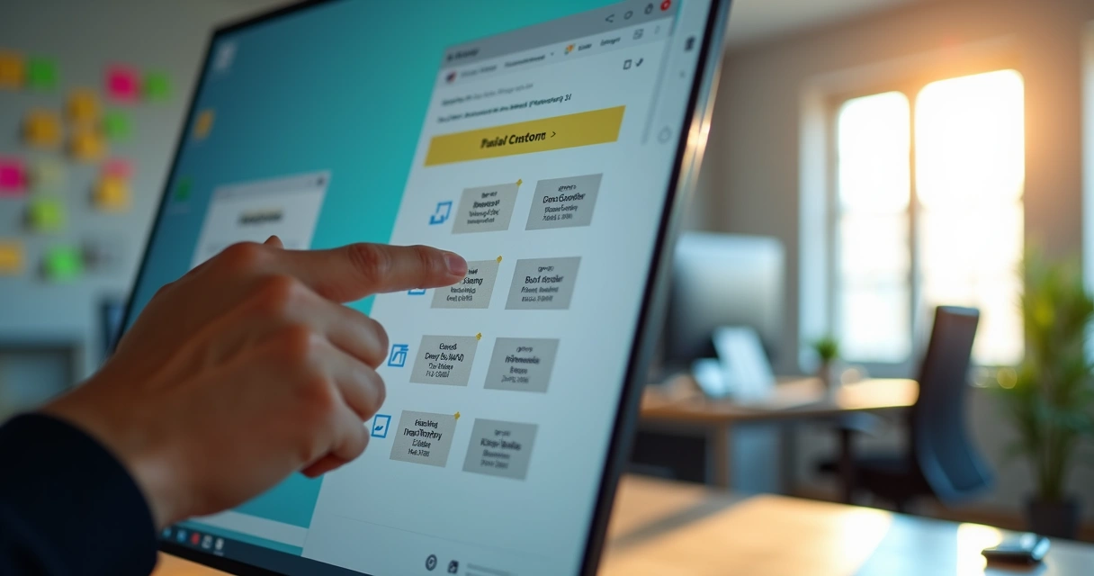Usuário montando lista de leads em software