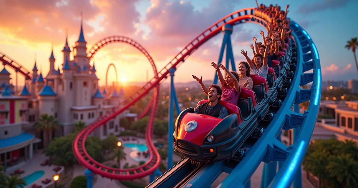 Montanha-russa radical dividindo tema Disney e Universal em parque de Orlando 