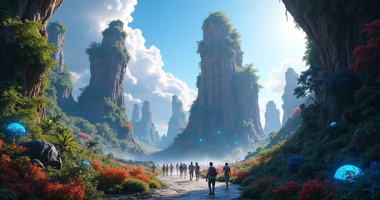 Montanhas flutuantes e vegetação de Pandora no Animal Kingdom 