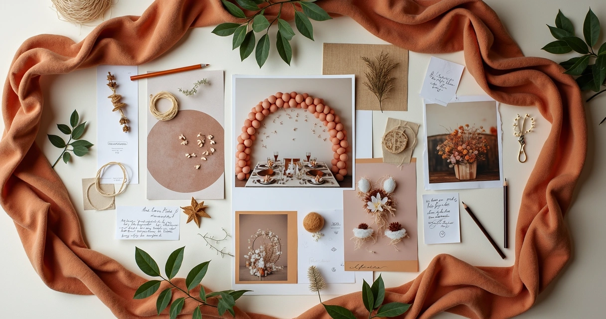 Moodboard de referências para decoração de festa DIY em 2025 
