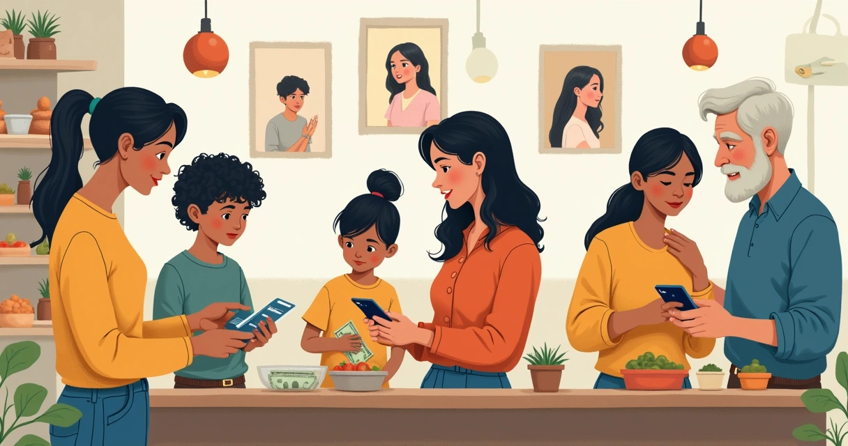 Mosaico mostrando hábitos de compras e parcelamentos em diferentes idades 