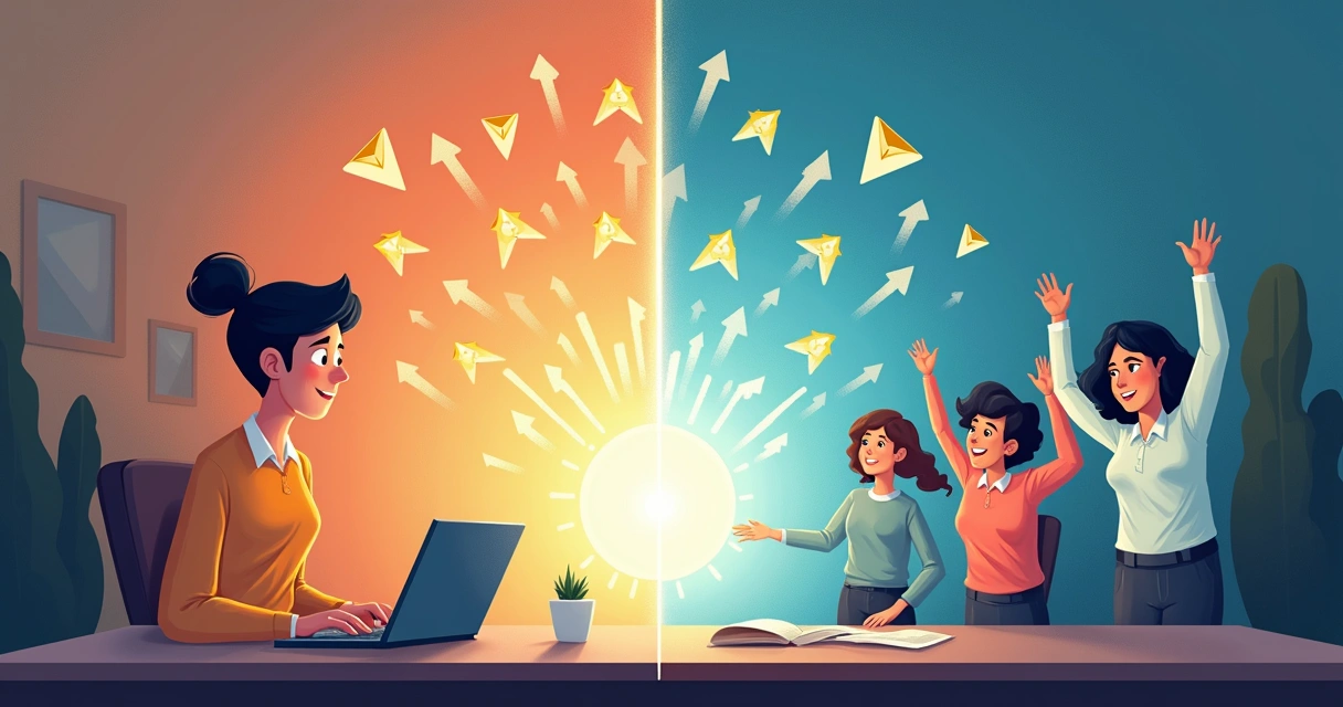 Conceptual image showing the interplay between inner and outer sources of motivation