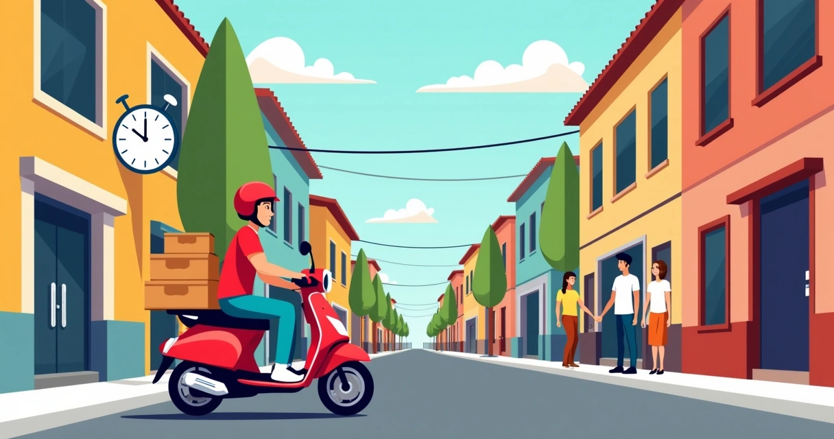 Motoboy entregando camisetas personalizadas com rapidez