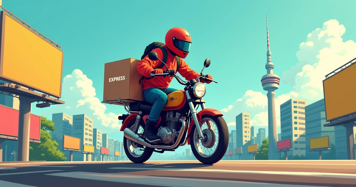 Motoboy entregando camiseta personalizada expressa em São Paulo 