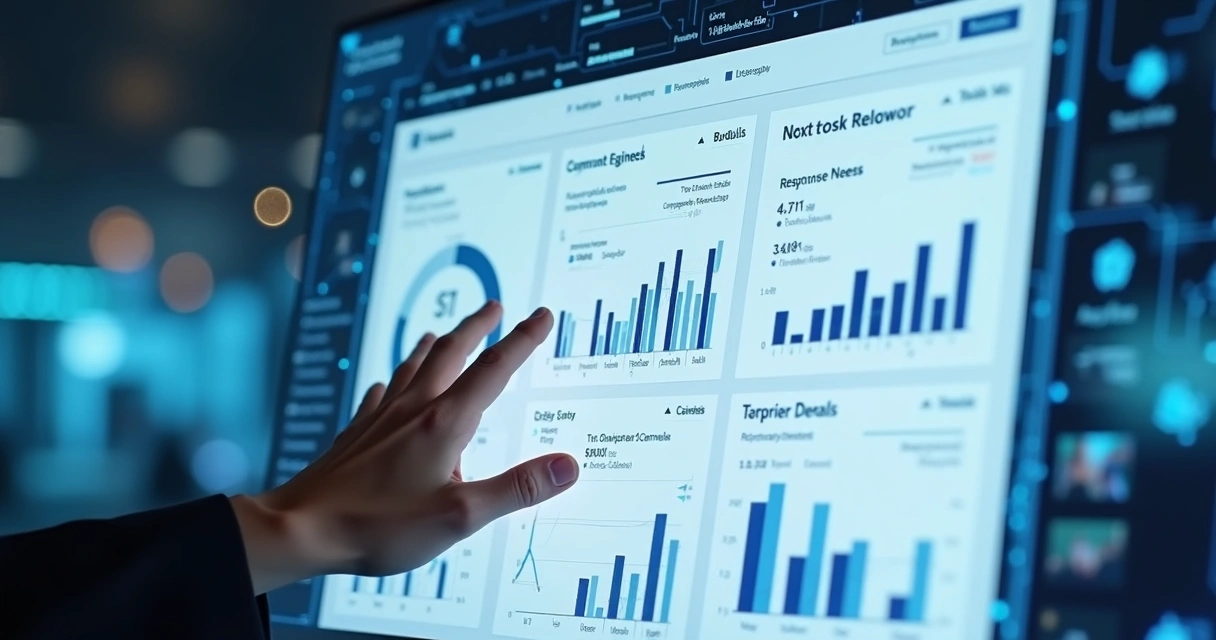 Painel de análise de resultados mostrando motores de resposta por IA 