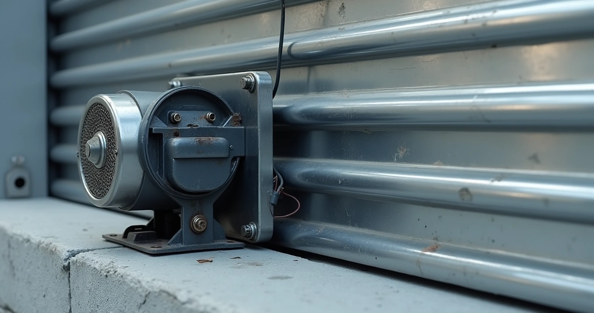 Motor para portão deslizante instalado no chão com portão metálico lateral 