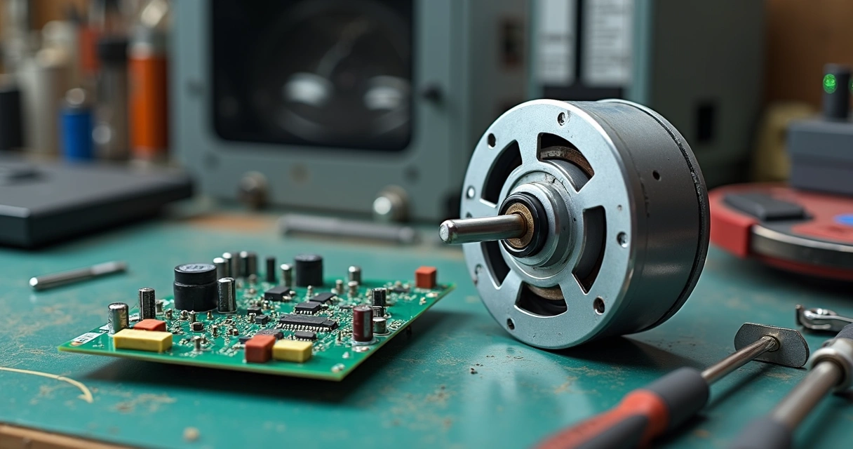 Motor de lavadora rebobinado e placa eletrônica consertada 