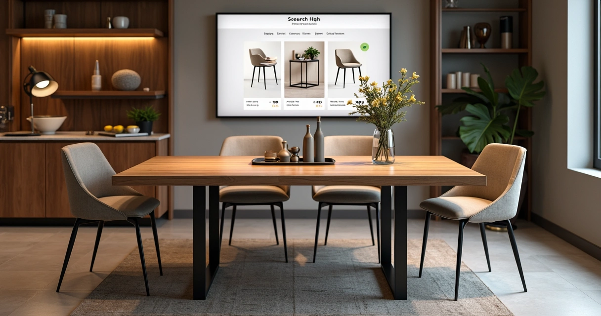 Móvel industrial em destaque em loja virtual de móveis 