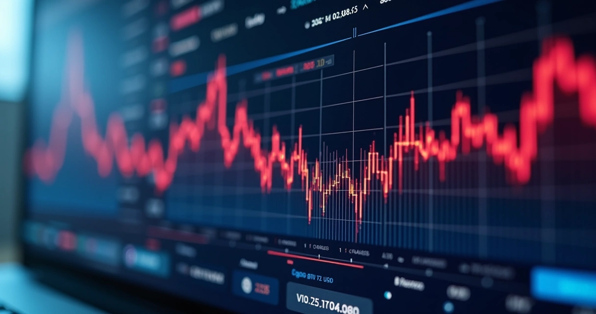Gráfico mostrando variação abrupta em cotação de mercado de previsão