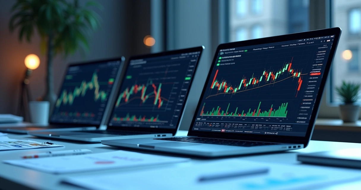 MT4, MT5 and cTrader on laptops 