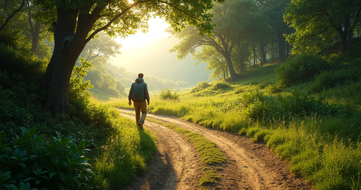 Caminho em meio à natureza simbolizando mudança de direção 