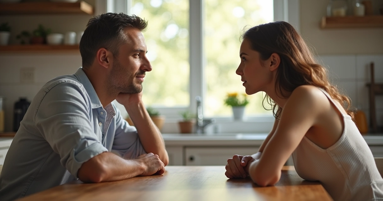 Duas pessoas numa família mudando a forma de dialogar