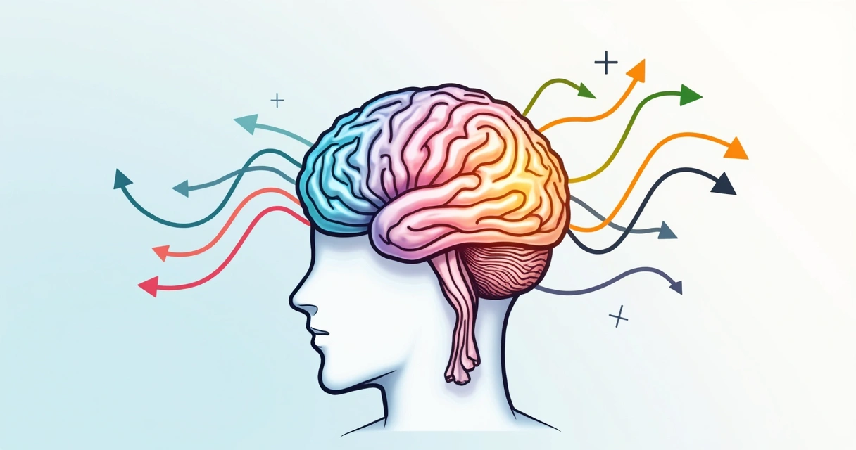 Desenho de um cérebro com caminhos se redesenhando, representando mudança de hábitos 