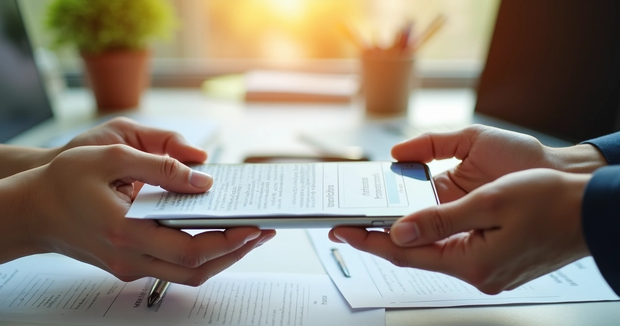 Pessoa trocando planilha em papel por aplicativo de controle financeiro 