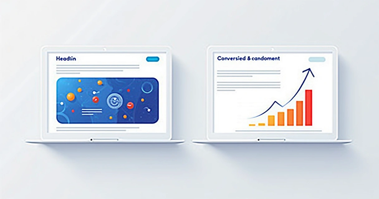 Comparação entre duas landing pages com estilos de textos diferentes