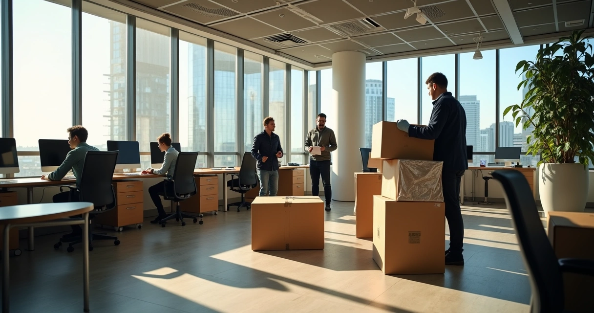 Equipe organizando mudanças de escritório na Lapa 
