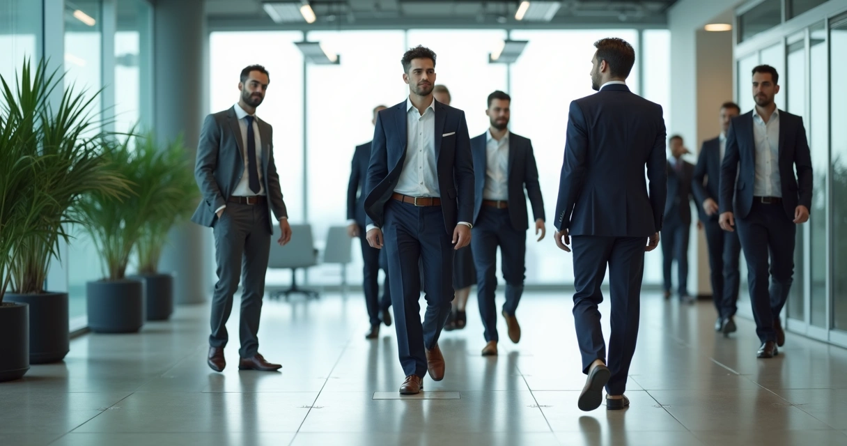 Equipe representando mudança de posições em espaço amplo 