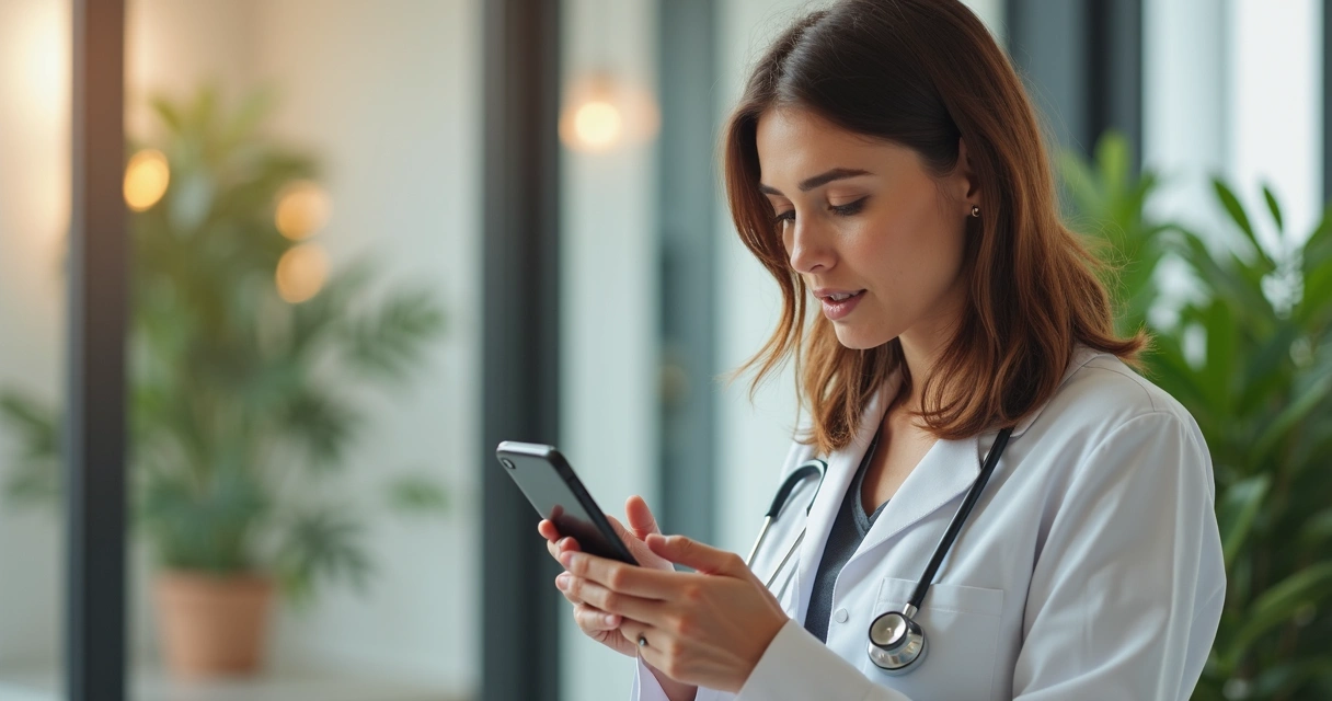 Paciente agenda consulta em clínica pelo celular 