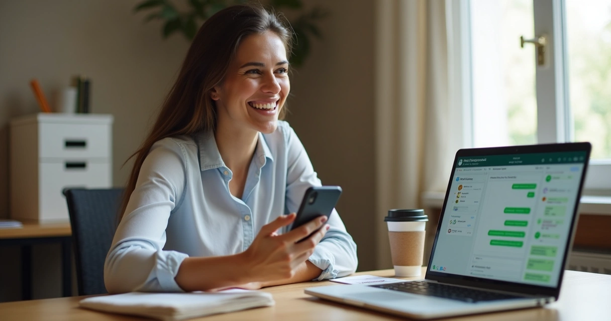 Empresária cria anúncio no WhatsApp usando smartphone 