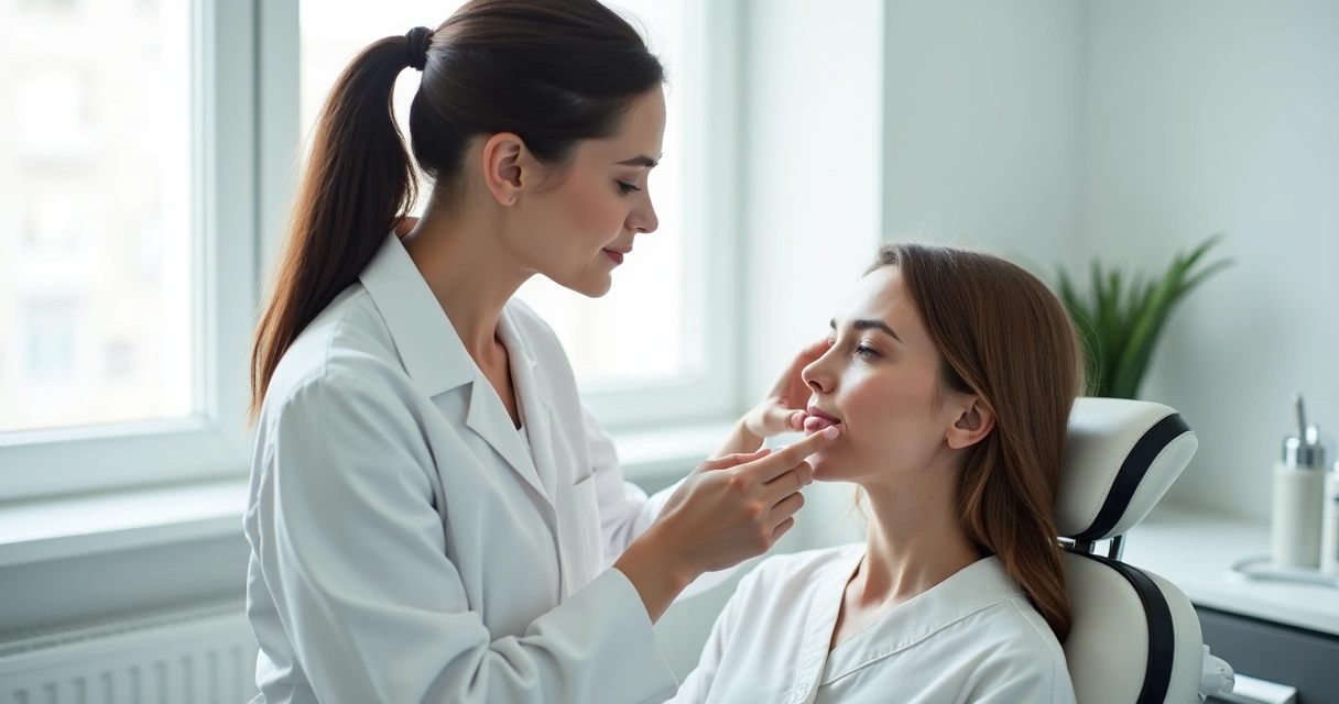 Mulher recebendo atendimento estético facial rápido 