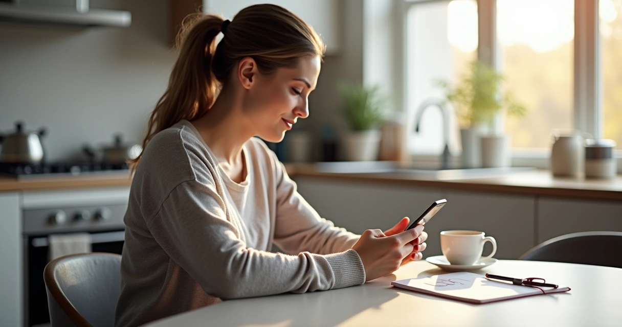 Pessoa estudando online sobre cuidados de idosos no celular 