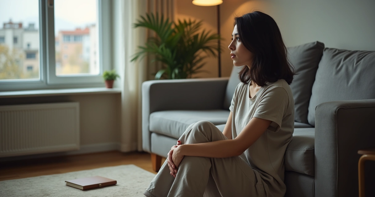 Pessoa sentada perto da janela refletindo sobre suas relações 