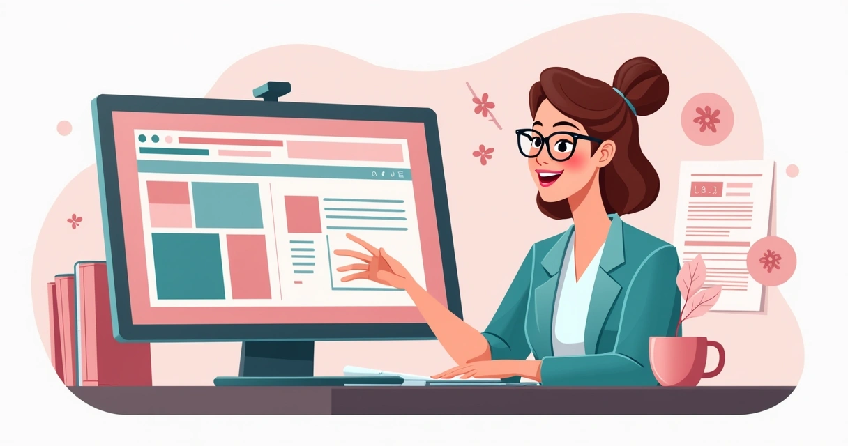 Mulher em reunião virtual mostra identidade visual da marca 