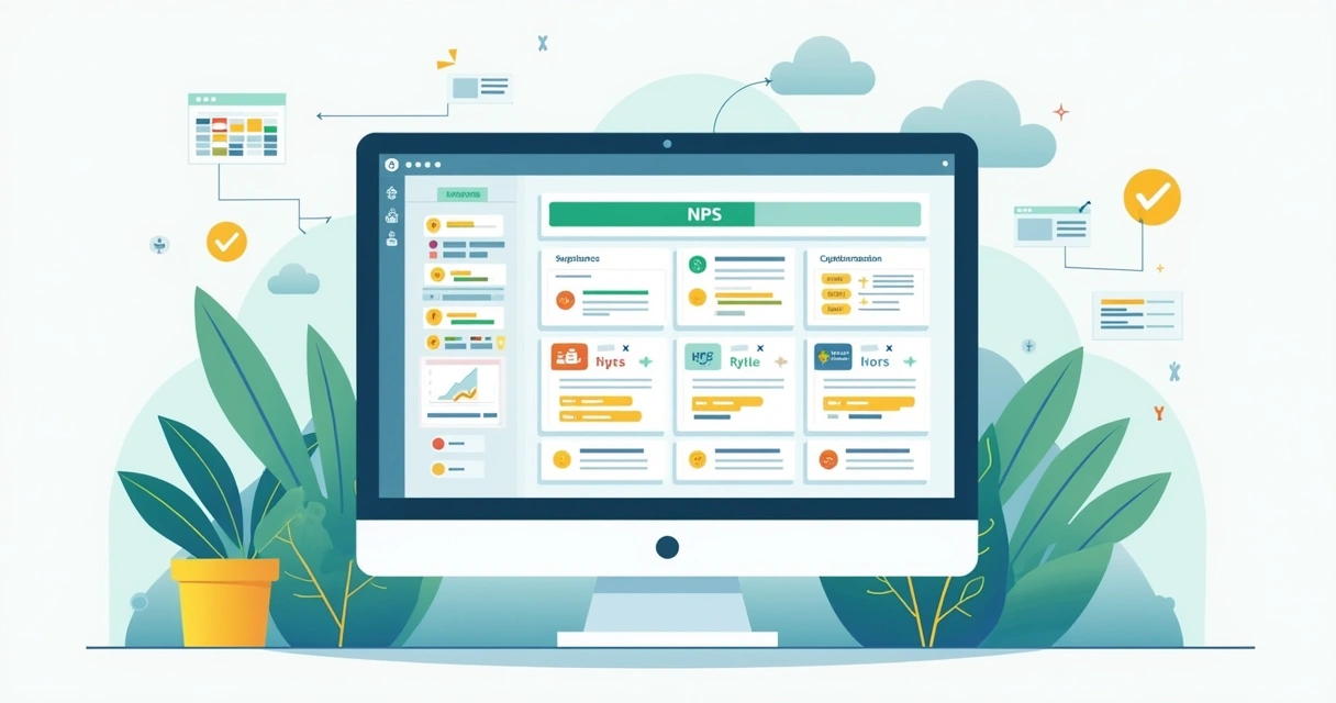 Painel personalizado de NPS multi-tenant exibindo dados de várias unidades