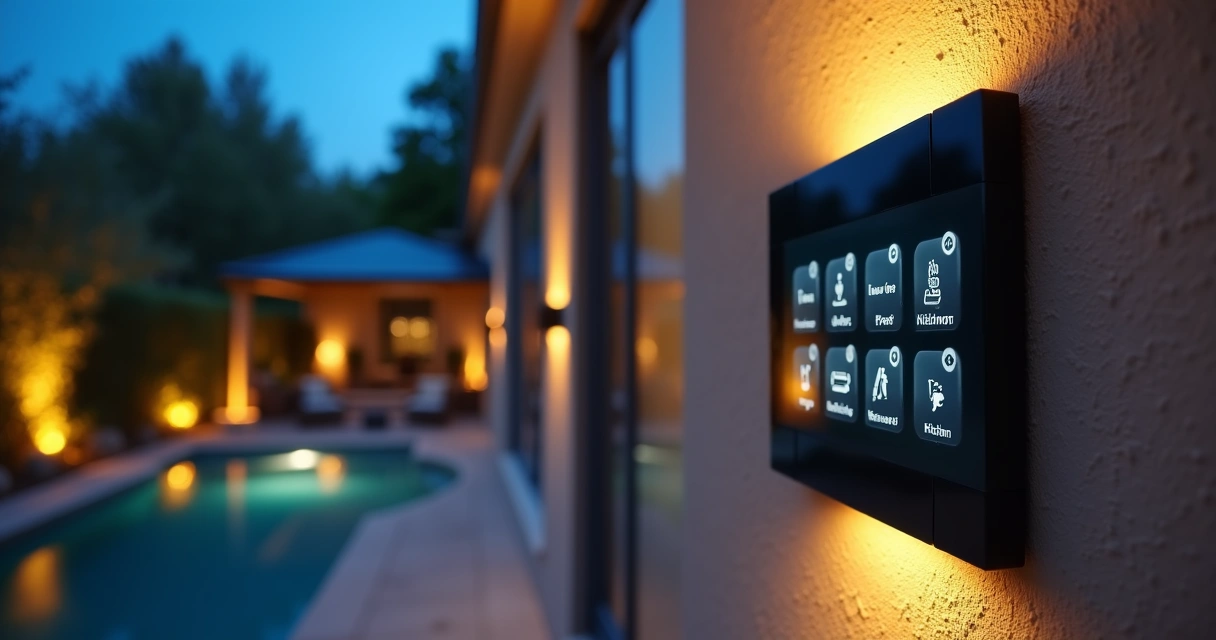 Remote control panel with zones for outdoor lighting