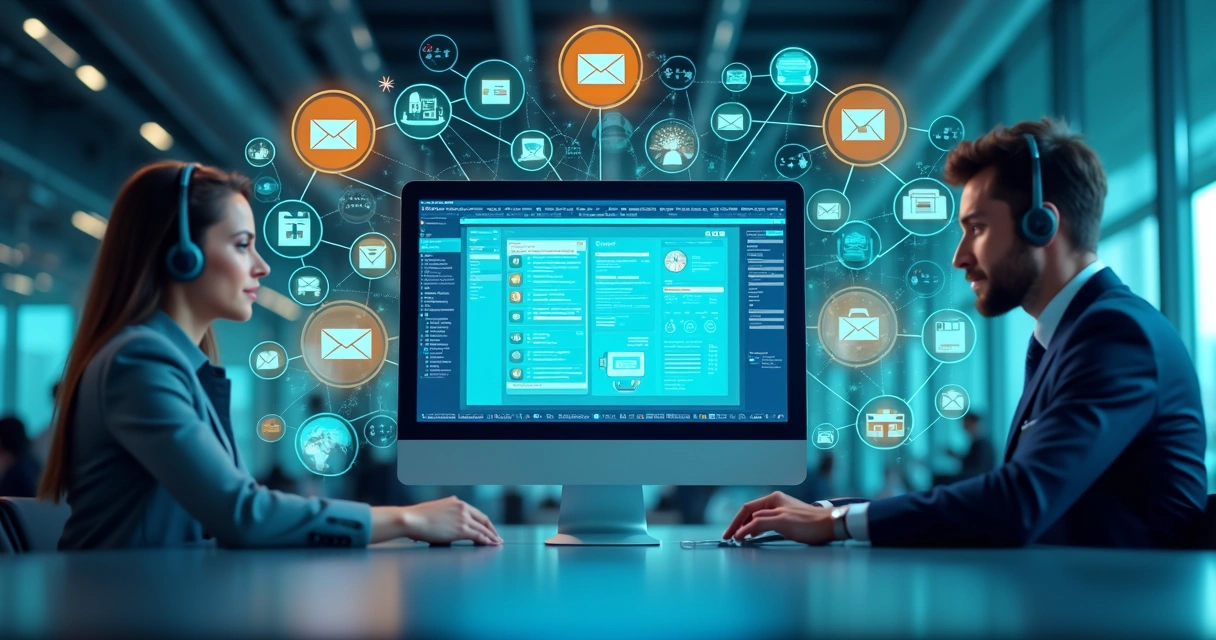 Multicanal de atendimento com representações de diferentes canais 