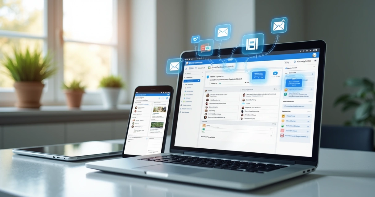 Vários dispositivos conectados a plataforma de atendimento de TI