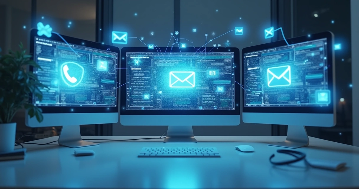 Canais de vendas integrados com telefone, e-mail e redes sociais 