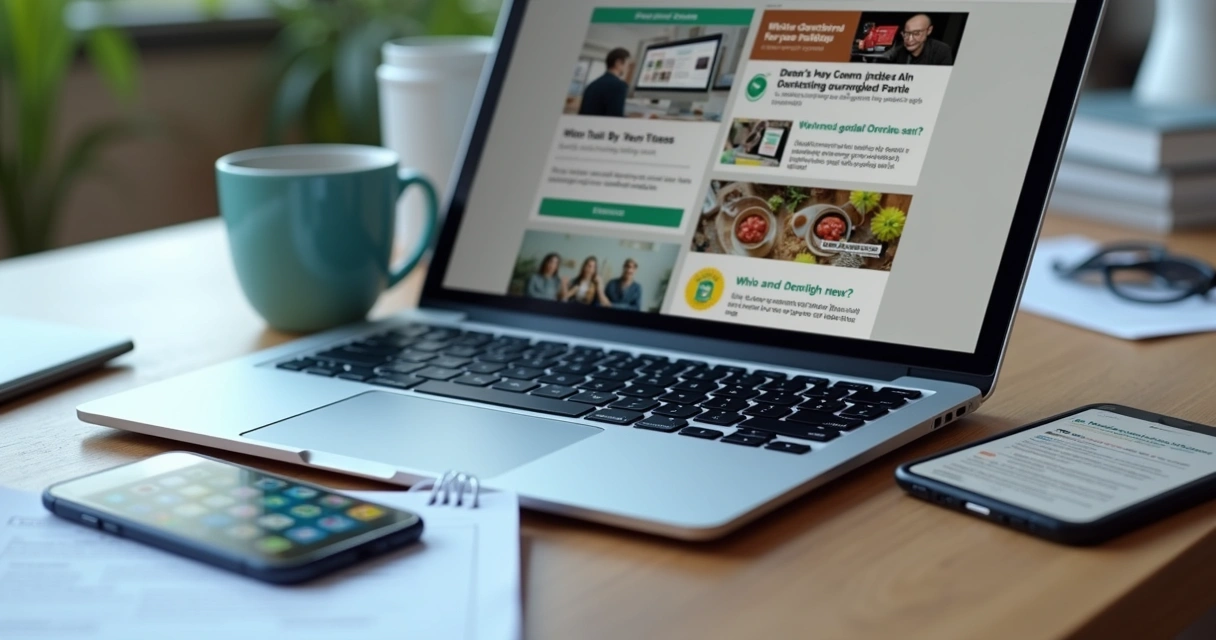 Dispositivos mostrando e-mail, SMS e mensagem de WhatsApp 
