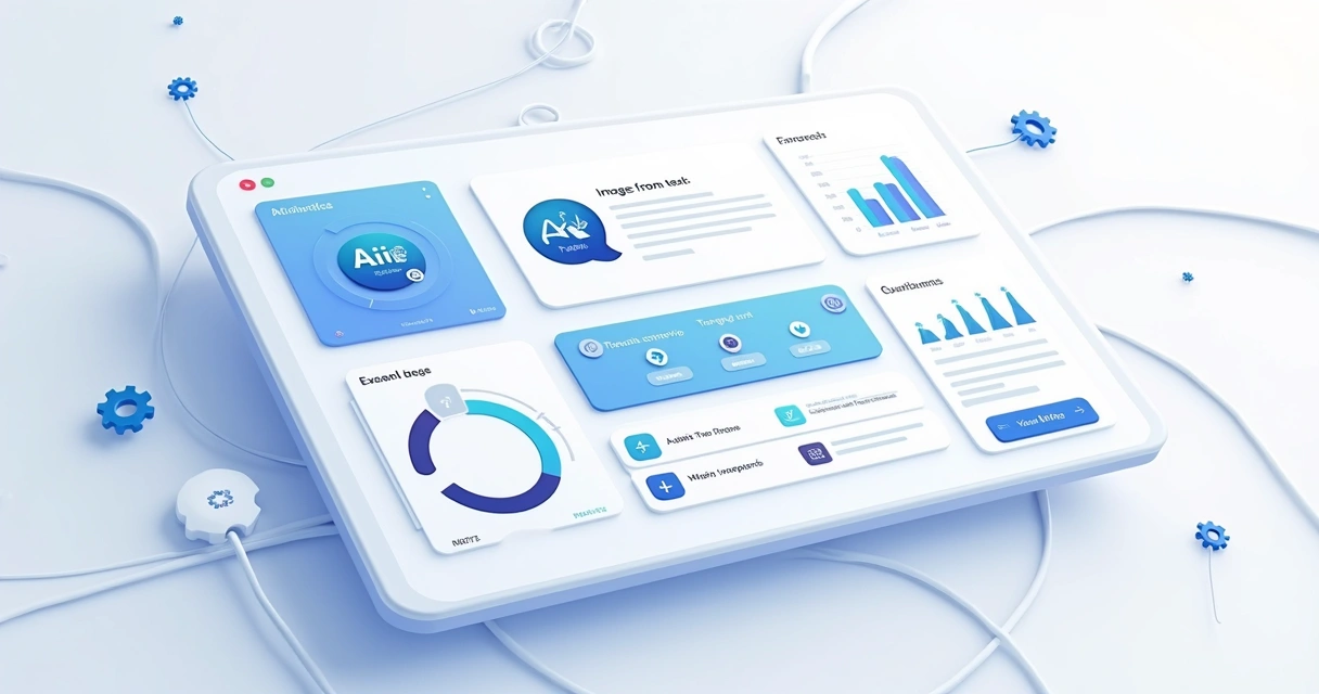 Tela de app com vários tipos de integrações de IA generativa em destaque 