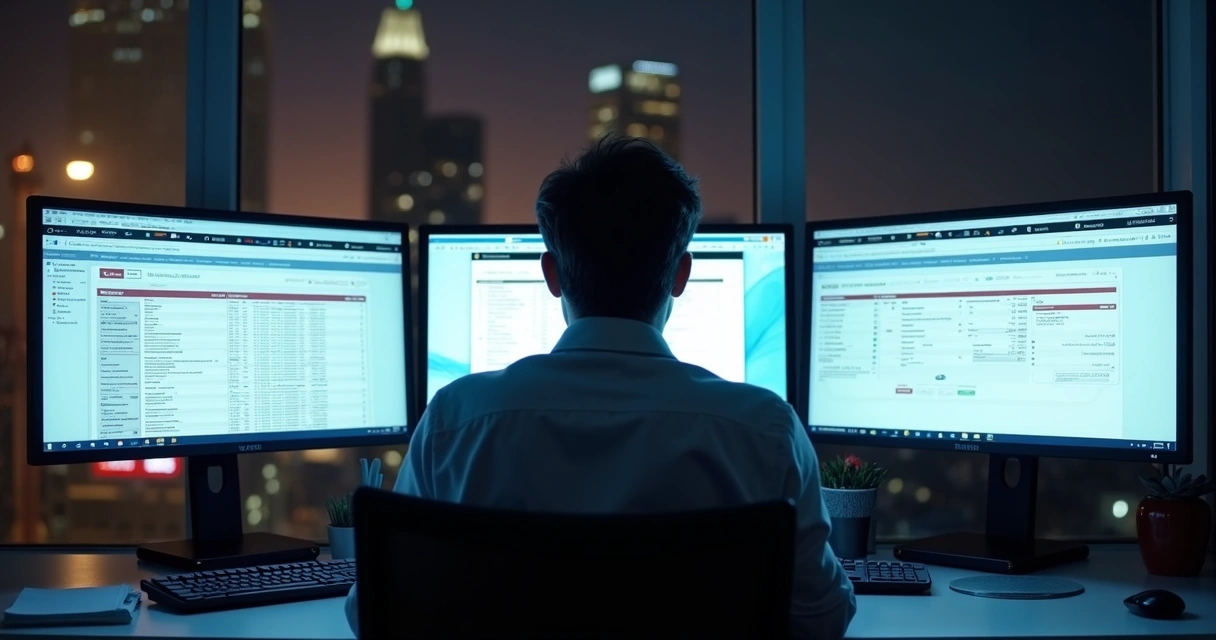 Listas de sanções internacionais sendo comparadas em tela de computador 
