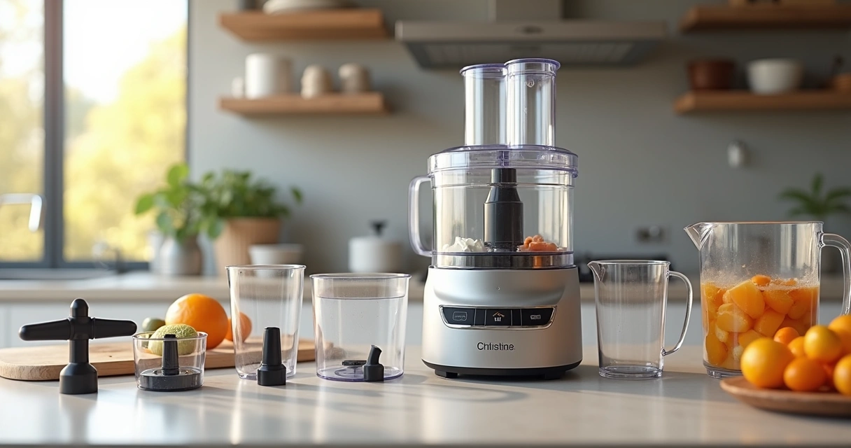 Multiprocessador com vários acessórios e lâminas 