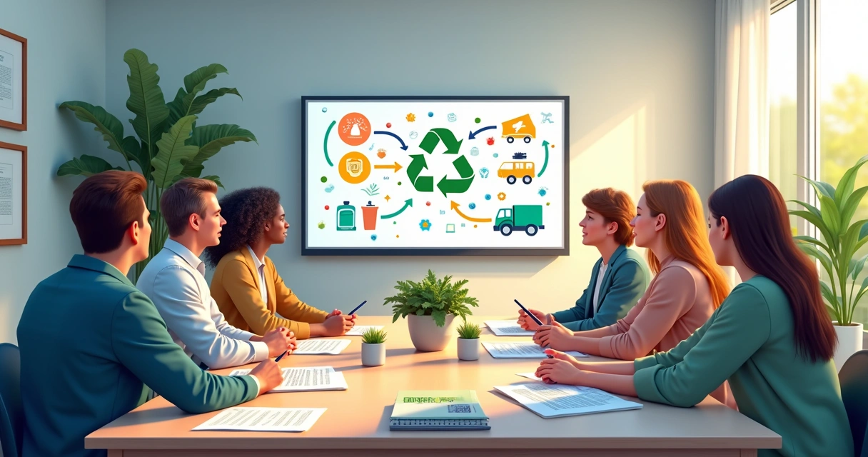 Plano de reciclagem municipal apresentado em reunião