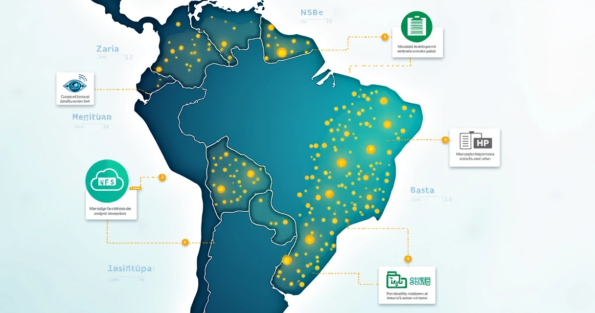 Mapa do Brasil destacando municípios aderentes à NFS-e nacional
