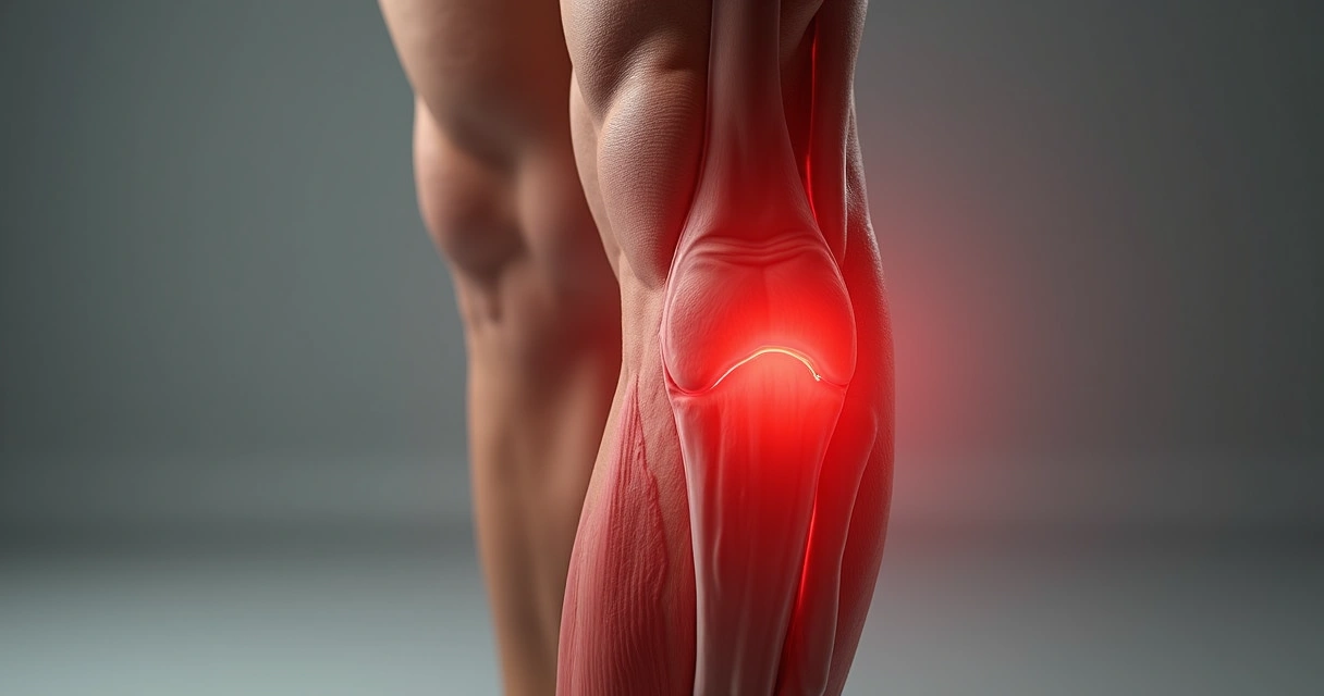 Músculo da panturrilha contraído durante câimbra 