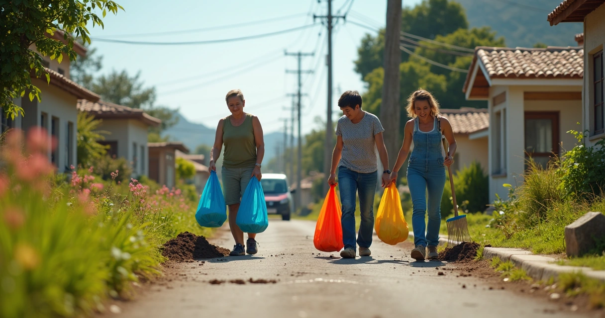 Mutirão de limpeza em bairro potiguar 
