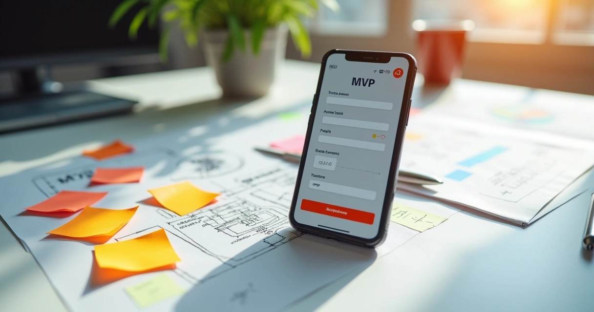 Tela inicial simples de app MVP com campos básicos 