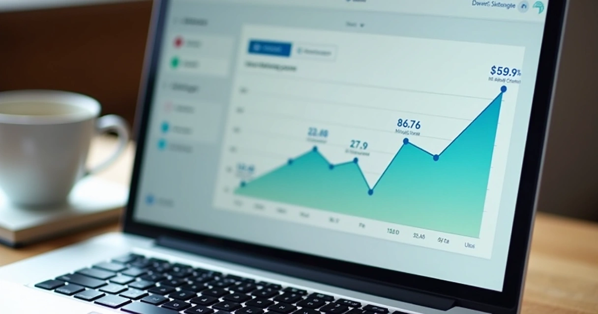 MVP app dashboard with a graph showing user growth 